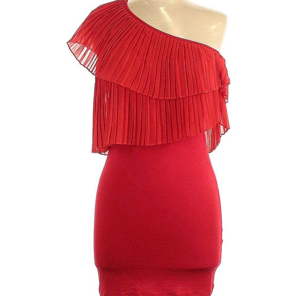 NWT Rare London Size 10 Red One Shoulder Dress